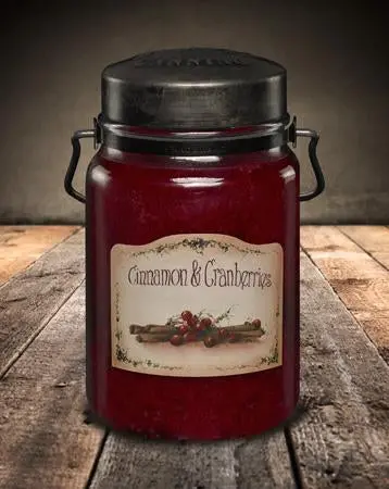 Mccall'S Cinnamon & Cranberries 26 Oz. Seasonal Jar Candle 1