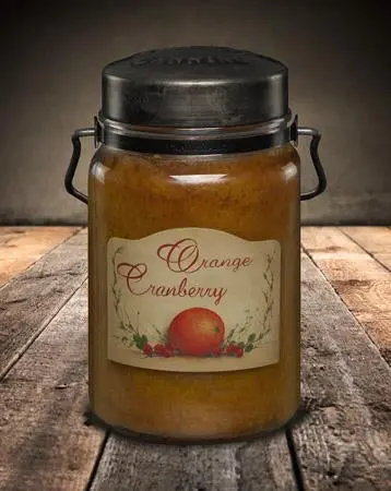 Mccall'S Orange Cranberry 26 Oz. Festive Holiday Jar Candle 1