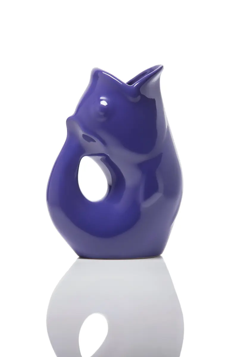 Medium Indigo Gurgle Pot Creamer 1