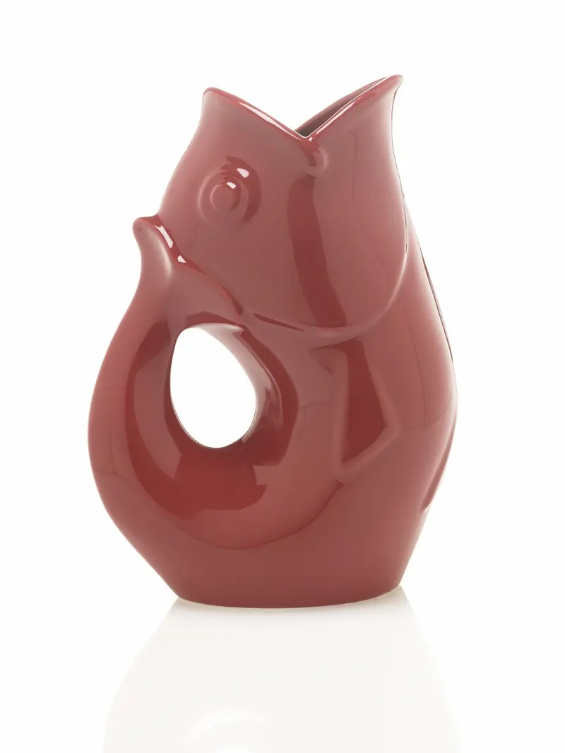 Medium Red Gurgle Pot Creamer 1