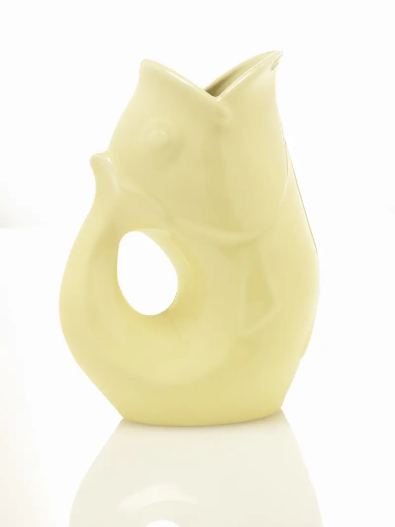 Medium Yellow Creamer Gurgle Pot 1