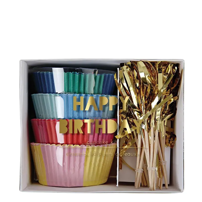 Meri Meri Happy Birthday Cupcake Decorating Kit – Party Essentials 1