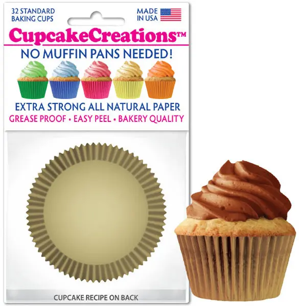 Metallic Gold Cupcake Liners – Siege Cupcake Creations 1