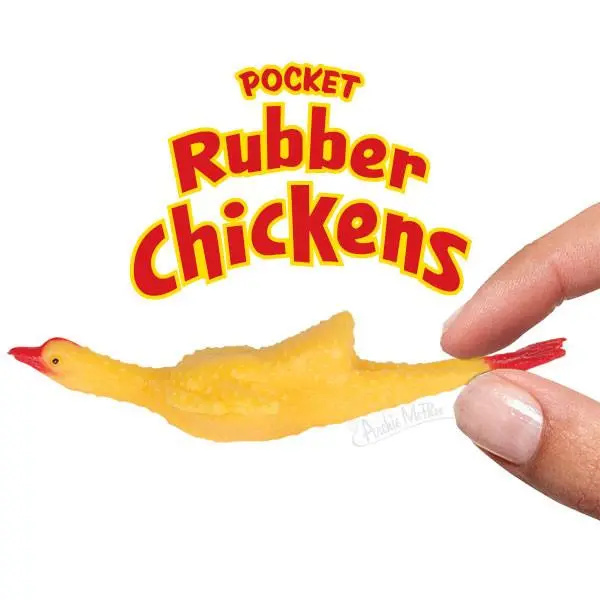Mini 3-Inch Pocket-Sized Rubber Chicken 1