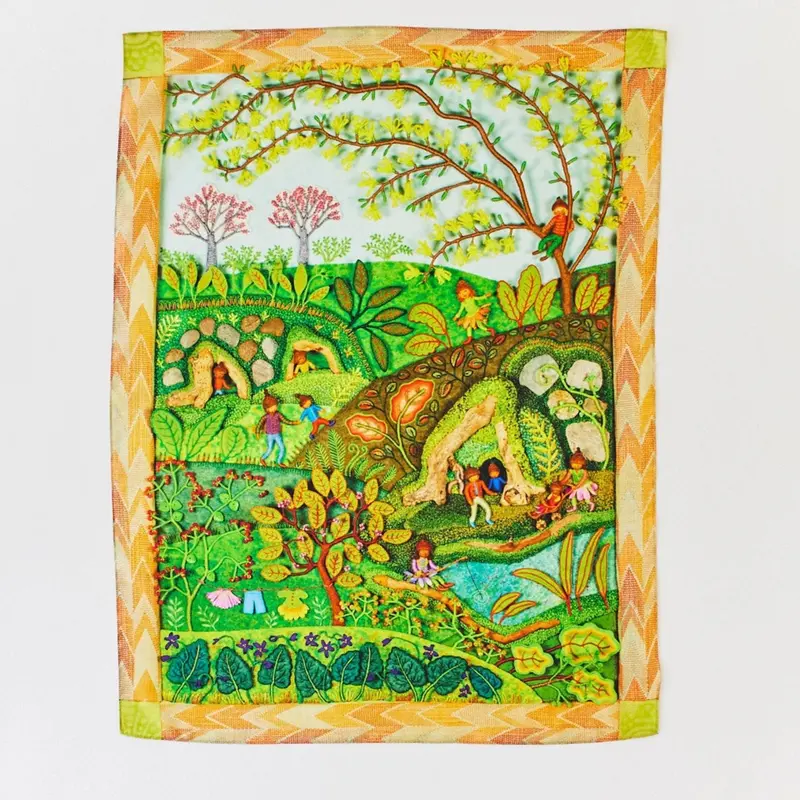 Mossy Glen Springtime Seek-And-Find Playsilk 1