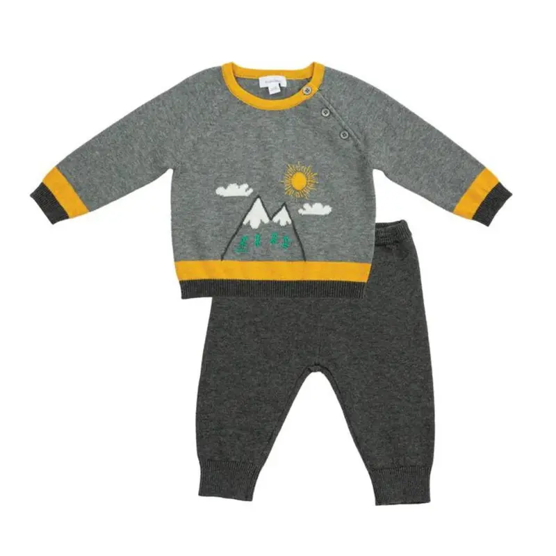 Mountain-Inspired Knit Sweater Set – Cozy Organic Cotton 1