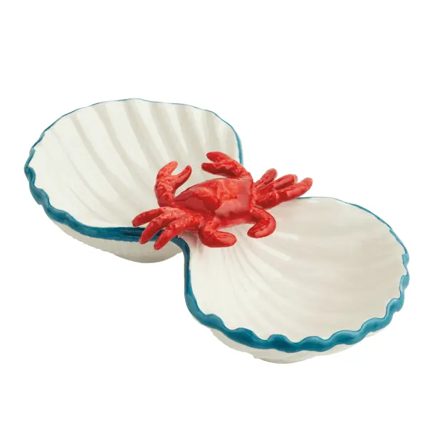 Mudpie Crab-Shaped Double-Dip Serving Dish 1