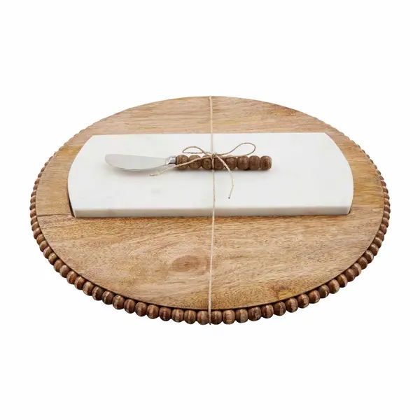 Mudpie Marble-And-Wood Dual-Tone Serving Board 1