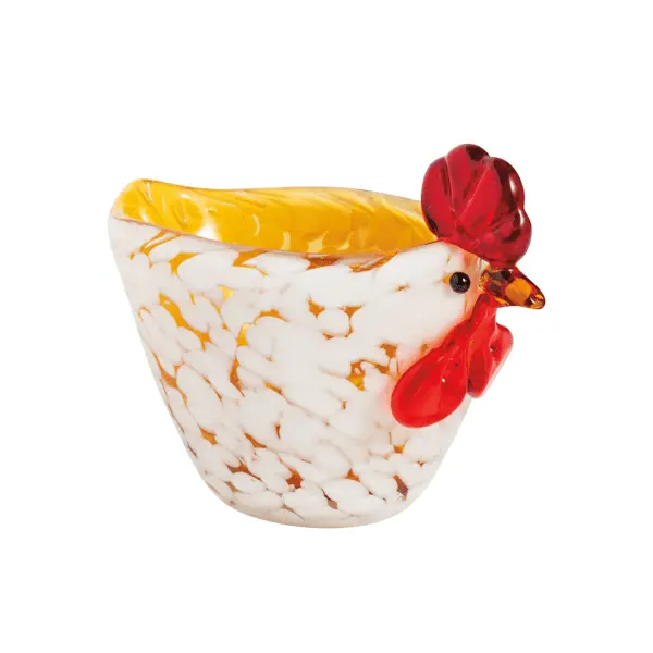 Mudpie Yellow Tortoise Glass Chicken Appetizer Dish 1