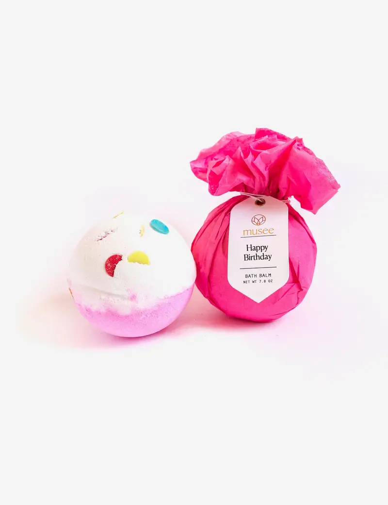 Musee Happy Birthday Bath Bomb – Festive Sugar Cookie & Sparkle 1