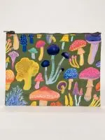 Mushrooms Zipper Pouch – Artful Nature-Inspired Organizer By Bq 1