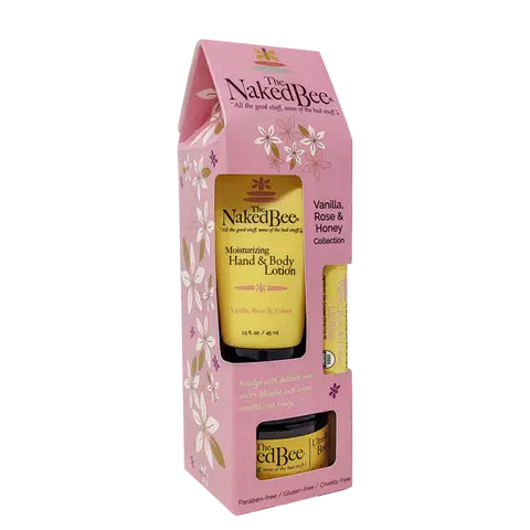 Naked Bee Vanilla Rose Skincare Gift Set 1