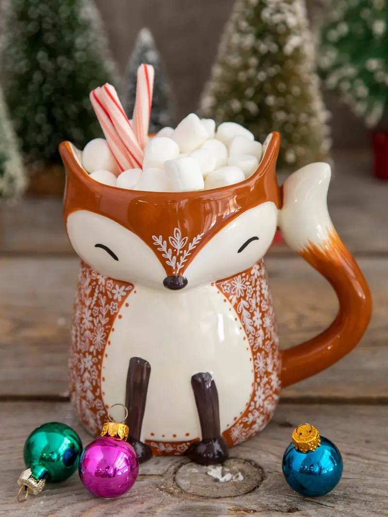 Natural Life Fox-Themed Folk Ceramic Mug 1