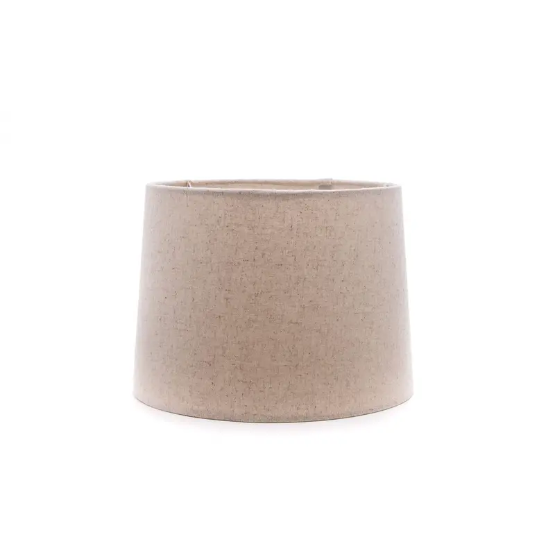 Natural Linen Barrel Lamp Shade – Minimalist Organic Style 1