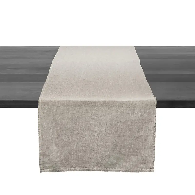 Natural Linen Table Runner – 95-Inch Drapable Length 1
