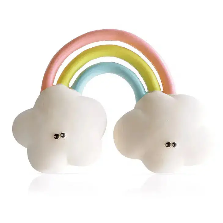 Natural Rubber Rainbow Teether 1