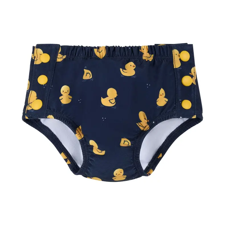 Navy Swim Diaper With Rubber Duck Motif 1
