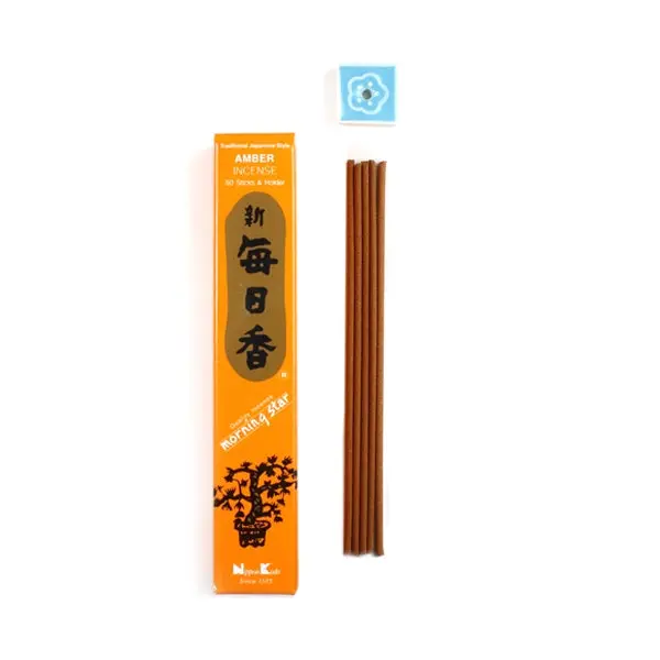 Nippon Kodo Amber Incense Sticks – 50-Count Rich, Resinous Scent 1