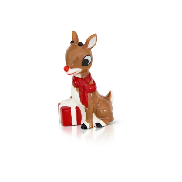 Nora Fleming Rudolph Figurine – Red-Nosed Reindeer Holiday Decor 1