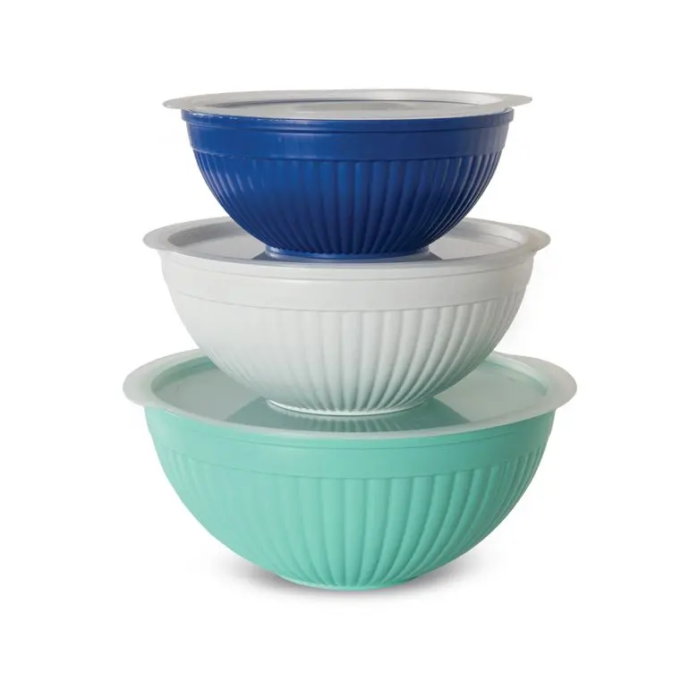 Nordic Ware 6-Piece Nesting Covered Ceramic Bowl Set 1