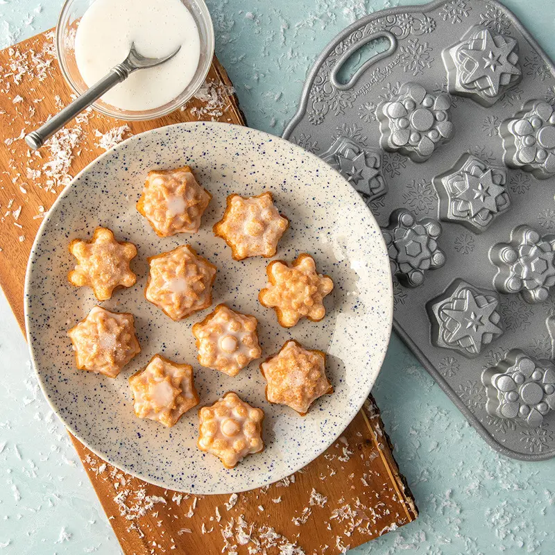 Nordic Ware Frosty Flakes Bites Pan – Fun-Shaped Mini Dessert Mold For Cookies And Candies 1