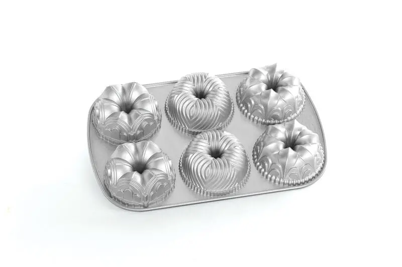 Nordic Ware Garland Mini Bundt Pan – 24-Cavity Elegant Pattern Mold 1