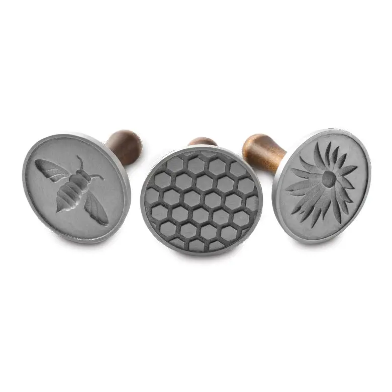 Nordic Ware Honeycomb-Design Bee-Themed Cookie Stamp 1
