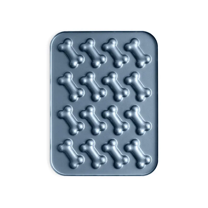 Nordic Ware Puppy Love Treat Pan In Blue – Silicone-Coated Mini Muffin Style Baking Tray 1