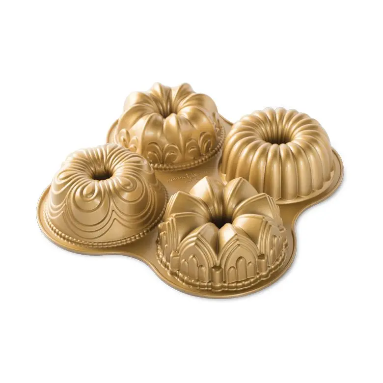 Nordic Ware Quartet Bundt Cake Pan Set – Four Interlocking Molds 1