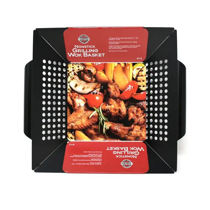 Norpro Nonstick Grilling Wok Basket – Heat-Resistant Mesh Cookware 1