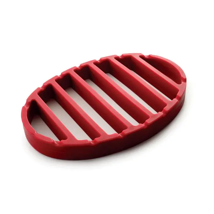 Norpro Red Oval Silicone Roasting Rack 1