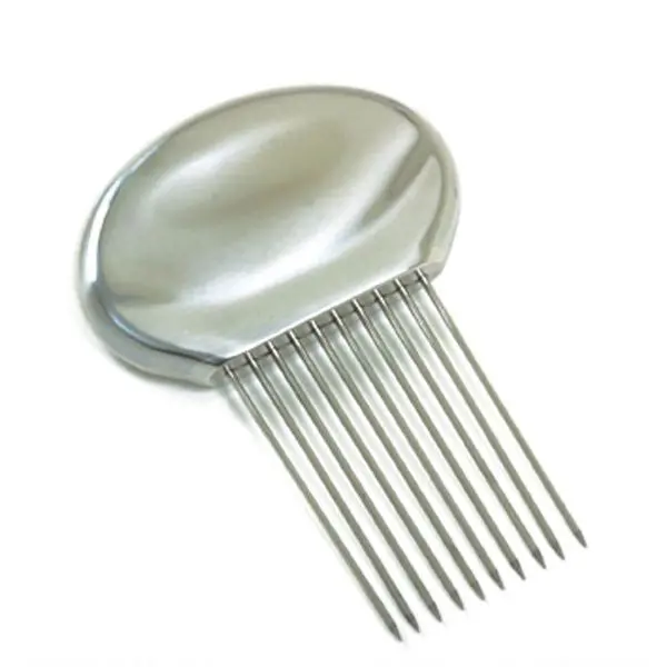 Norpro Stainless Steel Onion Holder For Safe Cutting 1