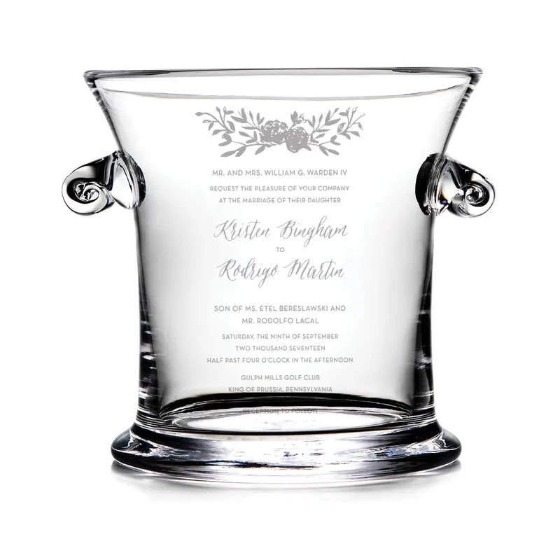 Norwich Large Ice Bucket – Custom Engraved Wedding Invitation Included 1