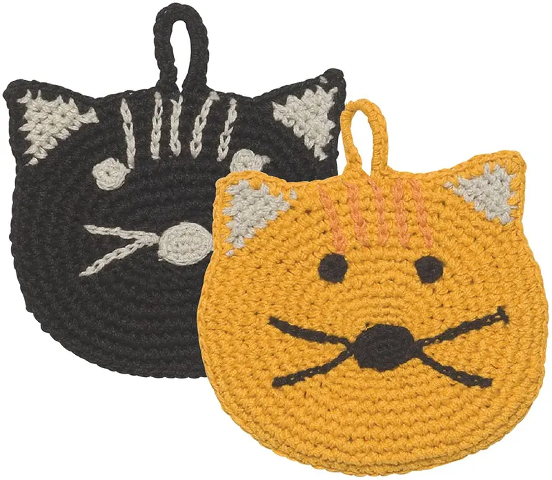 Now Design Calvin Cat Tawashi Scrubber Set (2-Pack) 1