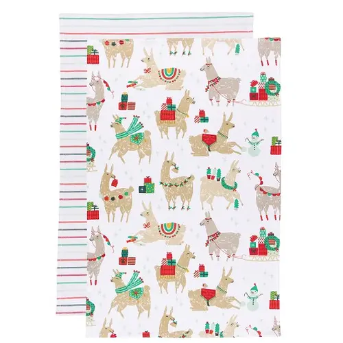 Now Design Fa La La Llama Tea Towel Duo 1