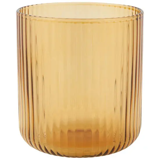 Now Designs Amber Fluted Glass Tumbler 1