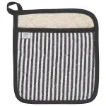 Now Designs Black Narrow-Stripe Premium Potholder 1