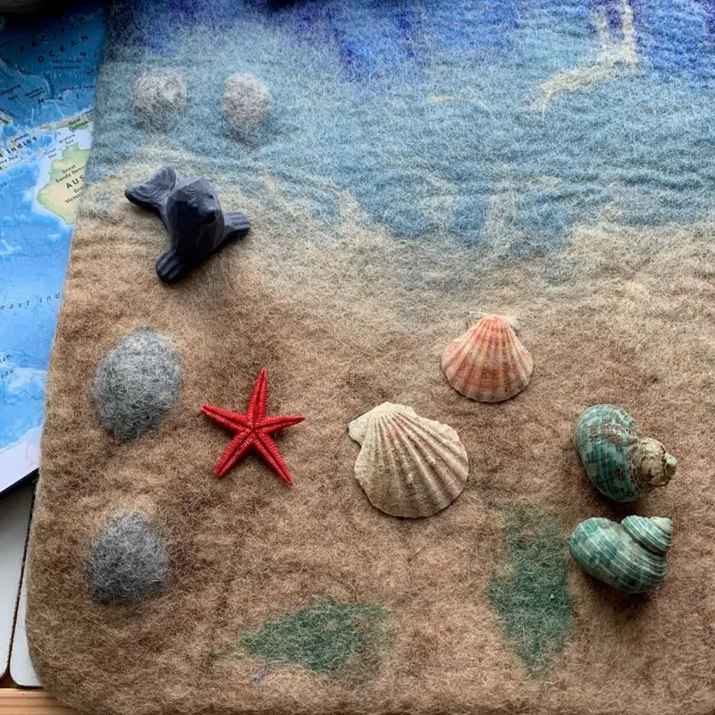 Ocean Felt Play Mat – Marine Biology Themed Floor Mat 1