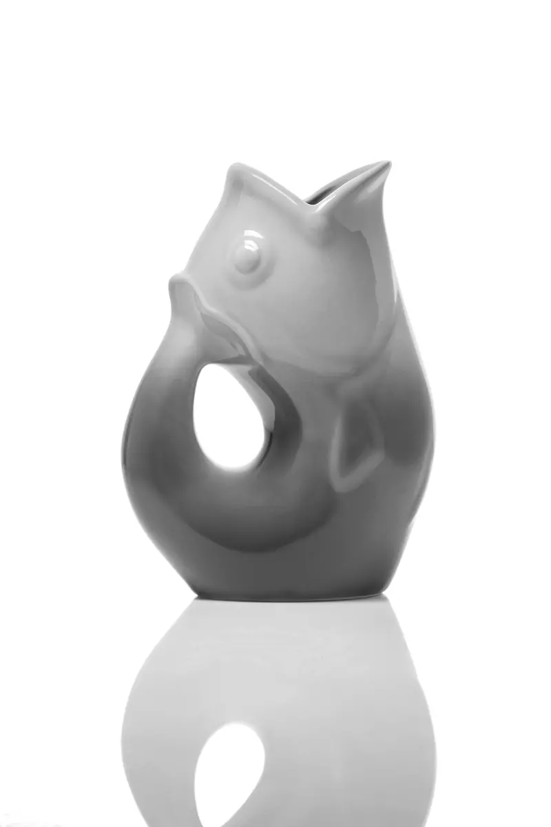 Ombre Grey Large Ceramic Bowl By Gurgle Pot 1