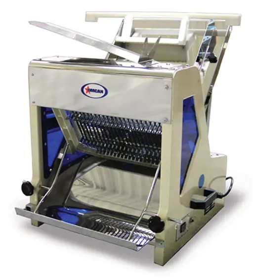 Omcan 0.25 Hp Commercial Bread Slicer – 7/16" Adjustable Blade, Model 44250 1