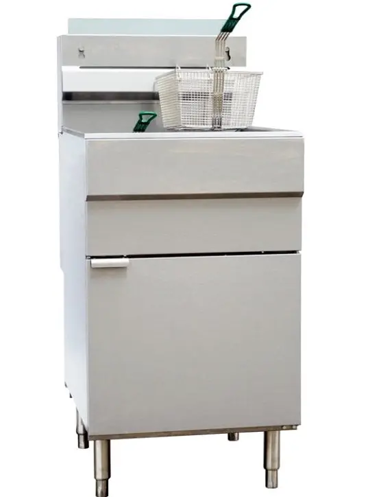 Omcan 150,000 Btu Natural Gas Floor Fryer – Model 46021 1