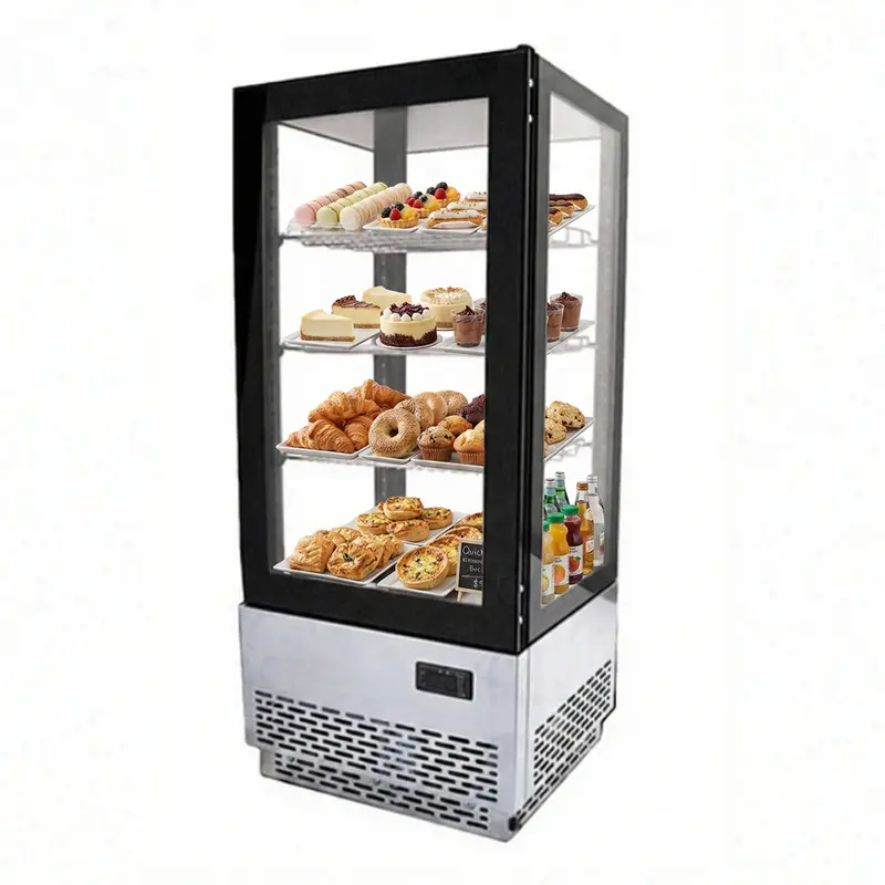 Omcan 17-Inch Countertop Refrigerated Display Case – Stainless Steel Build (39551) 1