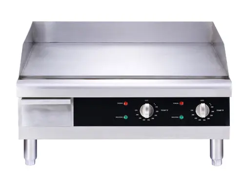 Omcan 24-Inch Countertop Electric Griddle – Stainless Steel Surface (43213) 1