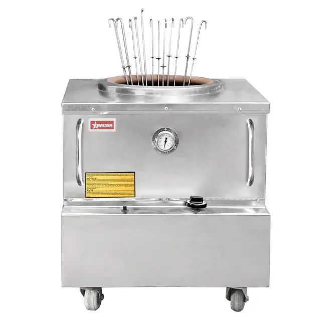 Omcan 32" × 32" Stainless Steel Tandoor Oven – Natural Gas Powered – Model 44285 1