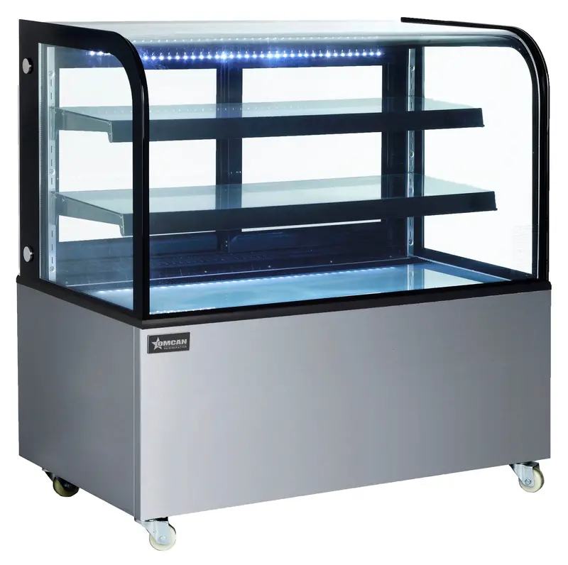 Omcan 47103 48-Inch Dry Bakery Display Cabinet – Two-Tier, 14.1 Cu Ft (400 L) 1