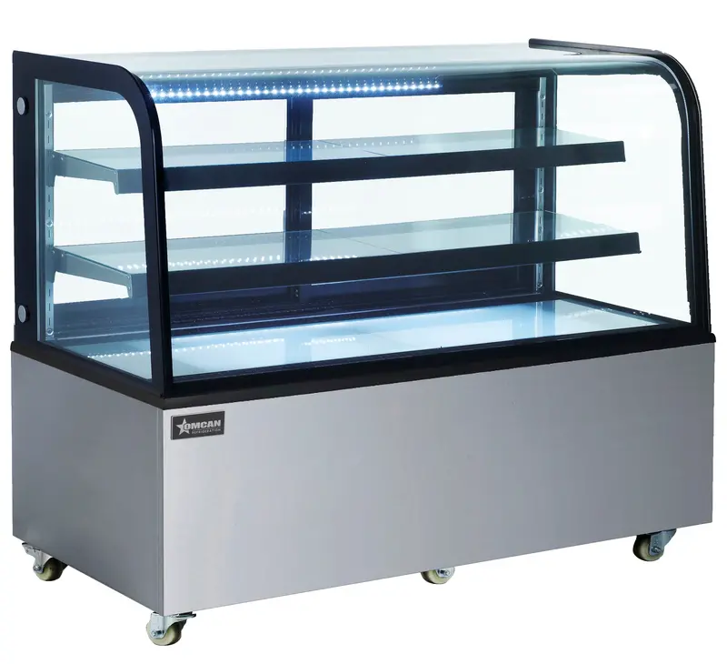 Omcan 47104 60-Inch Non-Refrigerated Bakery Display Case – Dual-Shelf, 18 Cu Ft (500 L) 1