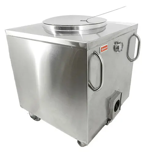 Omcan 47438 24" X 24" Stainless Steel Charcoal Tandoor Oven With Clay Interior 1