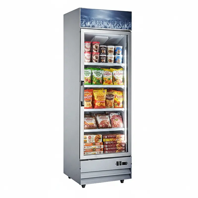Omcan 50029 27-Inch Single-Glass-Door Upright Freezer – Compact Commercial Unit 1
