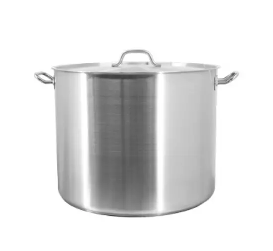 Omcan 80-Quart Stainless Steel Stock Pot With Lid (Model 80445) 1