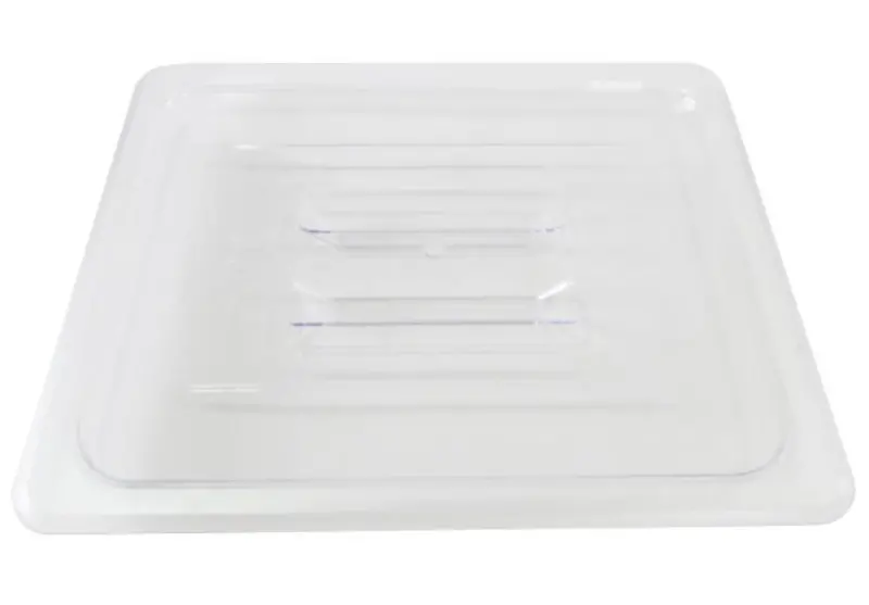 Omcan 80025 Half-Size Clear Polycarbonate Food Pan Cover 1